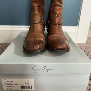 Jessica Simpson 9.5M brown motorcycle boots